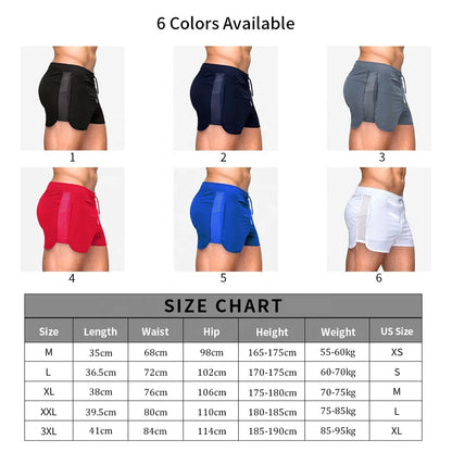 Custom Blank Plain Beach Shorts Swim Trunks Summer Men's Stretchy Surfing Running Jogger Shorts With Side Mesh Holes